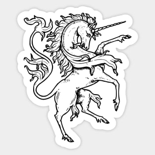 Vintage Mythical Unicorn Sticker